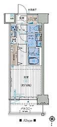 オーキッドレジデンス森下 1Kの間取図画像