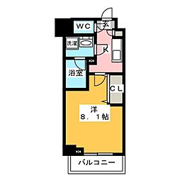 グランカーサ住吉 1Kの間取図画像