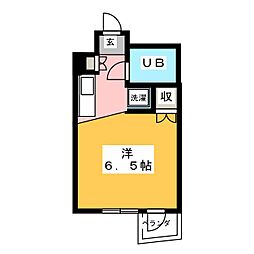 シャンブル亀戸 ワンルームの間取図画像