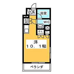 レジディア錦糸町2 ワンルームの間取図画像
