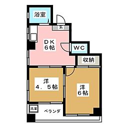 田中ビル 2DKの間取図画像