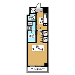 JPnoie上野稲荷町 1Kの間取図画像