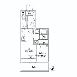 GRANPASEO押上II 1DKの間取図画像