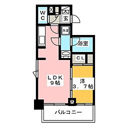 パークアクシス押上テラス 1LDKの間取図画像