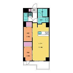 ドゥーエ曳舟 2LDKの間取図画像
