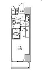 S-RESIDENCE押上Clair 1Kの間取図画像