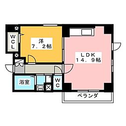 フィオーレ元浅草 1LDKの間取図画像