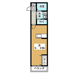NINEDOORS ワンルームの間取図画像
