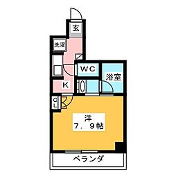 ウィルテラス森下四丁目 4階1Kの間取り