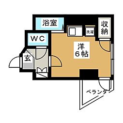 北村ビル ワンルームの間取図画像