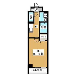アビタシオン・創 7階1Kの間取り