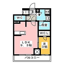 コンフォリア森下リバーサイド 7階1LDKの間取り