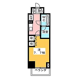 ブランシエスタ森下 5階1Kの間取り