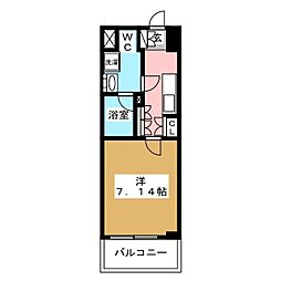 Aden清澄白河 1Kの間取図画像