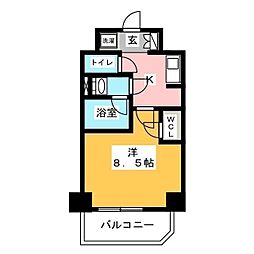 ウィルテラス森下四丁目 1Kの間取図画像