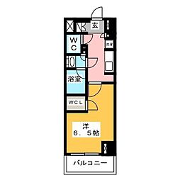 コンフォリア森下リバーサイド 1Kの間取図画像