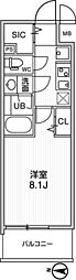 ROOTs Kikukawa 1Kの間取図画像