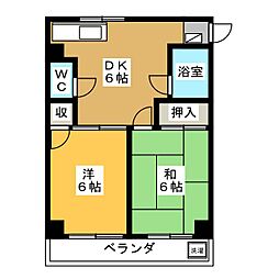 パレ・ドール芙美 2DKの間取図画像