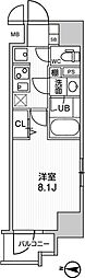 ROOTs Kikukawa 1Kの間取図画像