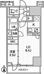 テラス森下 1LDKの間取図画像