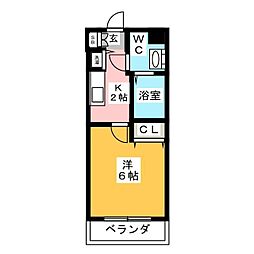 KDXレジデンス大島 1Kの間取図画像