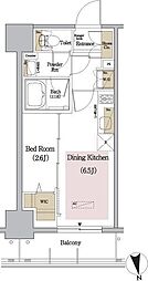 アーバネックス新御徒町 4階1DKの間取り