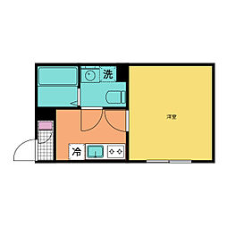 ゾネ御茶ノ水 5階1Kの間取り