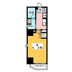 ミリアレジデンス浅草橋III 6階1Kの間取り