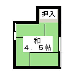 大和荘　本館 2階ワンルームの間取り