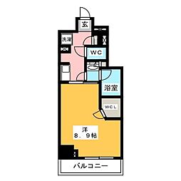 レジディア御茶ノ水3 1Kの間取図画像