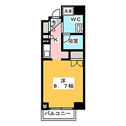 プラウドフラット浅草橋3 ワンルームの間取図画像
