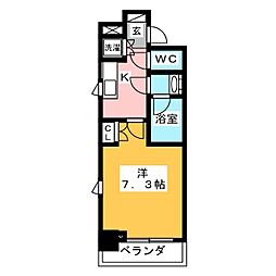 ラクラス浅草蔵前 1Kの間取図画像