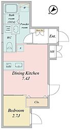 ＬｉｖｅＦｌａｔ門前仲町 1階1DKの間取り