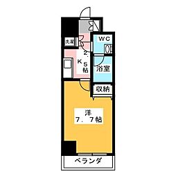 東京メトロ有楽町線 豊洲駅 徒歩10分の賃貸マンション 1階1Kの間取り