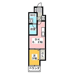 アーバネックス森下3 1DKの間取図画像