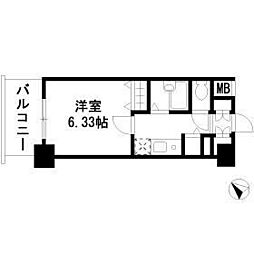 ドエルイン月島 1Kの間取図画像