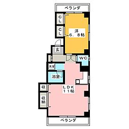 谷口ビル 1LDKの間取図画像