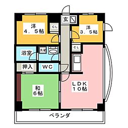 レピドール福田1 3LDKの間取図画像