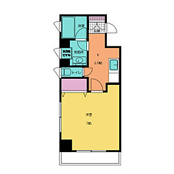 レイパレス 1Kの間取図画像