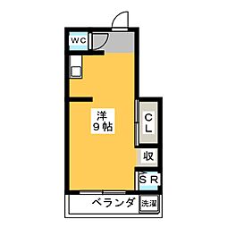 ソリューション門前仲町 ワンルームの間取図画像