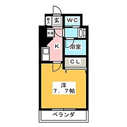 プライムアーバン門前仲町 1Kの間取図画像