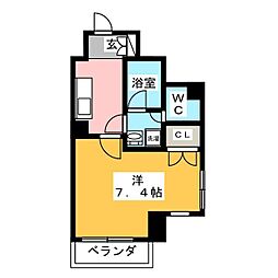 セリーズ門前仲町 1Kの間取図画像