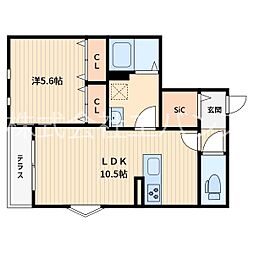（仮称）川口市仲町1丁目計画 1階1LDKの間取り