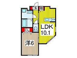 FilleFlats-KAWAGUCHIHONCHO 1階1LDKの間取り