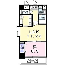 ベルナティオ 7階1LDKの間取り