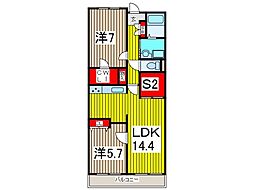 間取図画像 2LDK