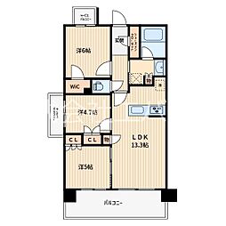 RJRプレシア川口 3LDKの間取図画像