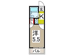 クリアハウス川口 1Kの間取図画像