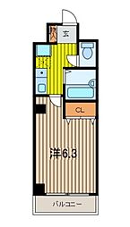 アクシーズ5 1Kの間取図画像