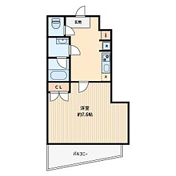 ジェノヴィア西川口 1Kの間取図画像
